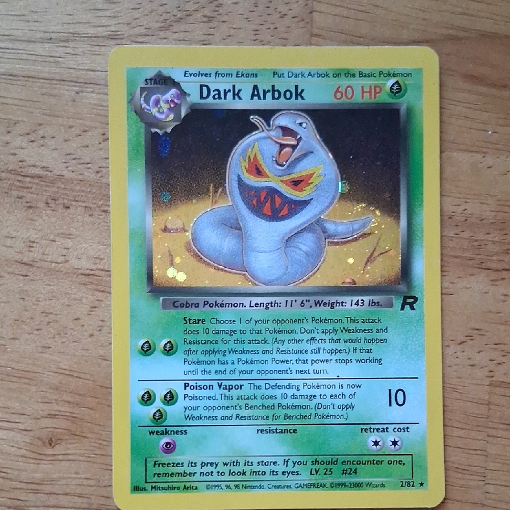 Dark Arbok Card